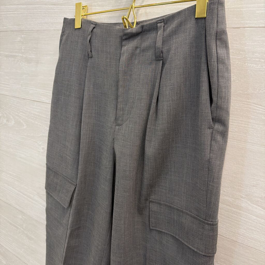 Grey Cargo Pocket Trouser Pants 2