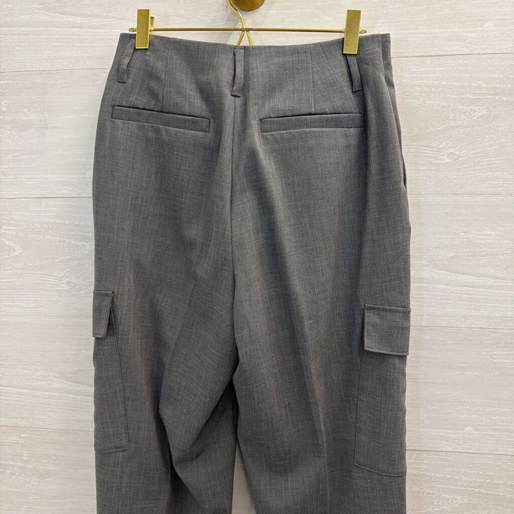 Grey Cargo Pocket Trouser Pants 2