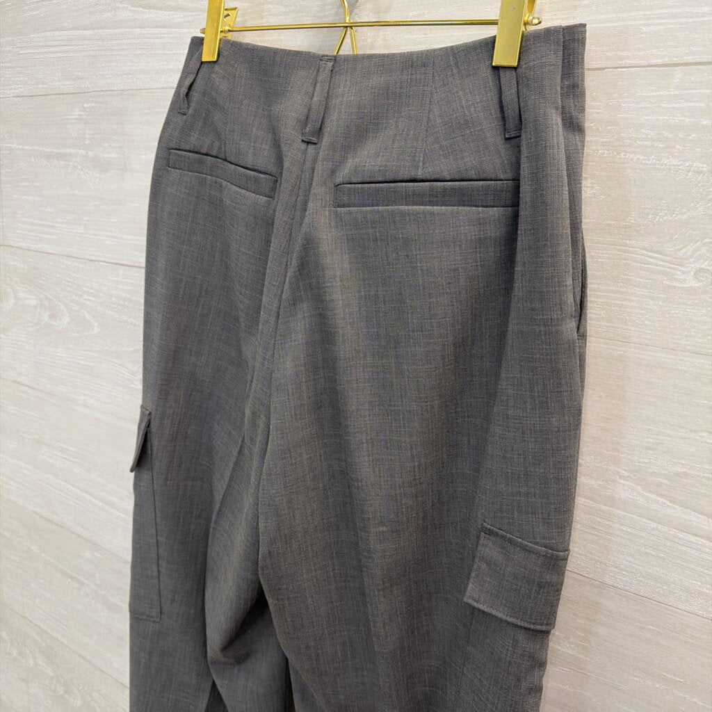 Grey Cargo Pocket Trouser Pants 2