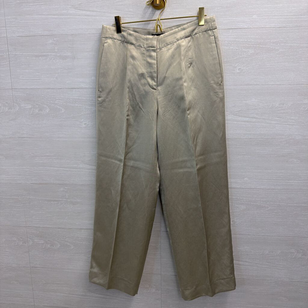 Massimo Dutti Green Sheen Trouser Pants 4