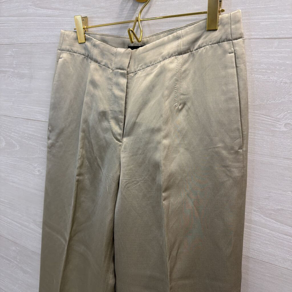 Massimo Dutti Green Sheen Trouser Pants 4