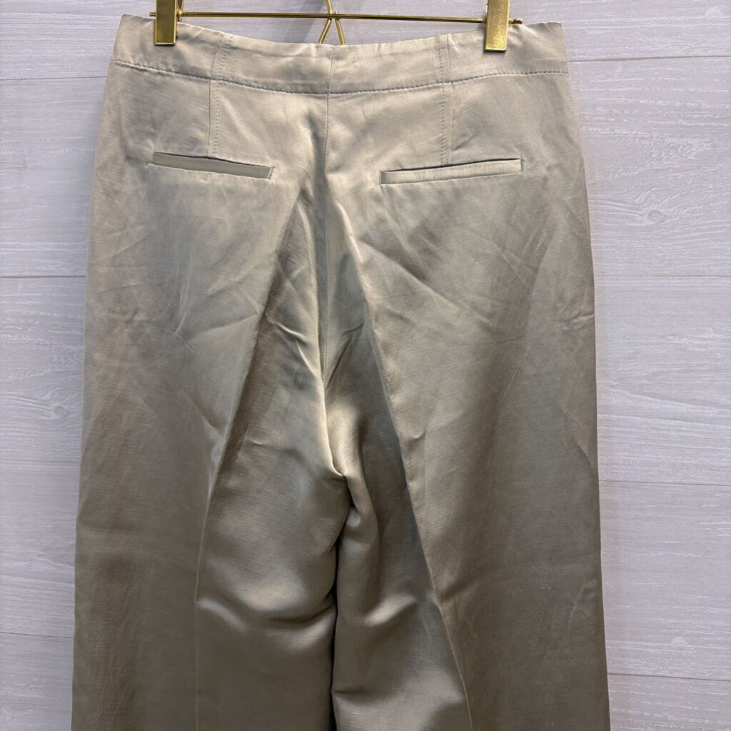 Massimo Dutti Green Sheen Trouser Pants 4