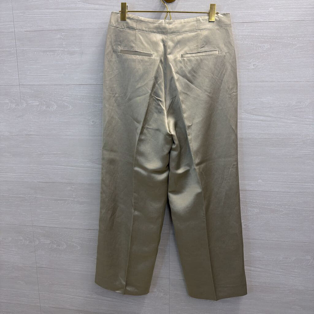 Massimo Dutti Green Sheen Trouser Pants 4
