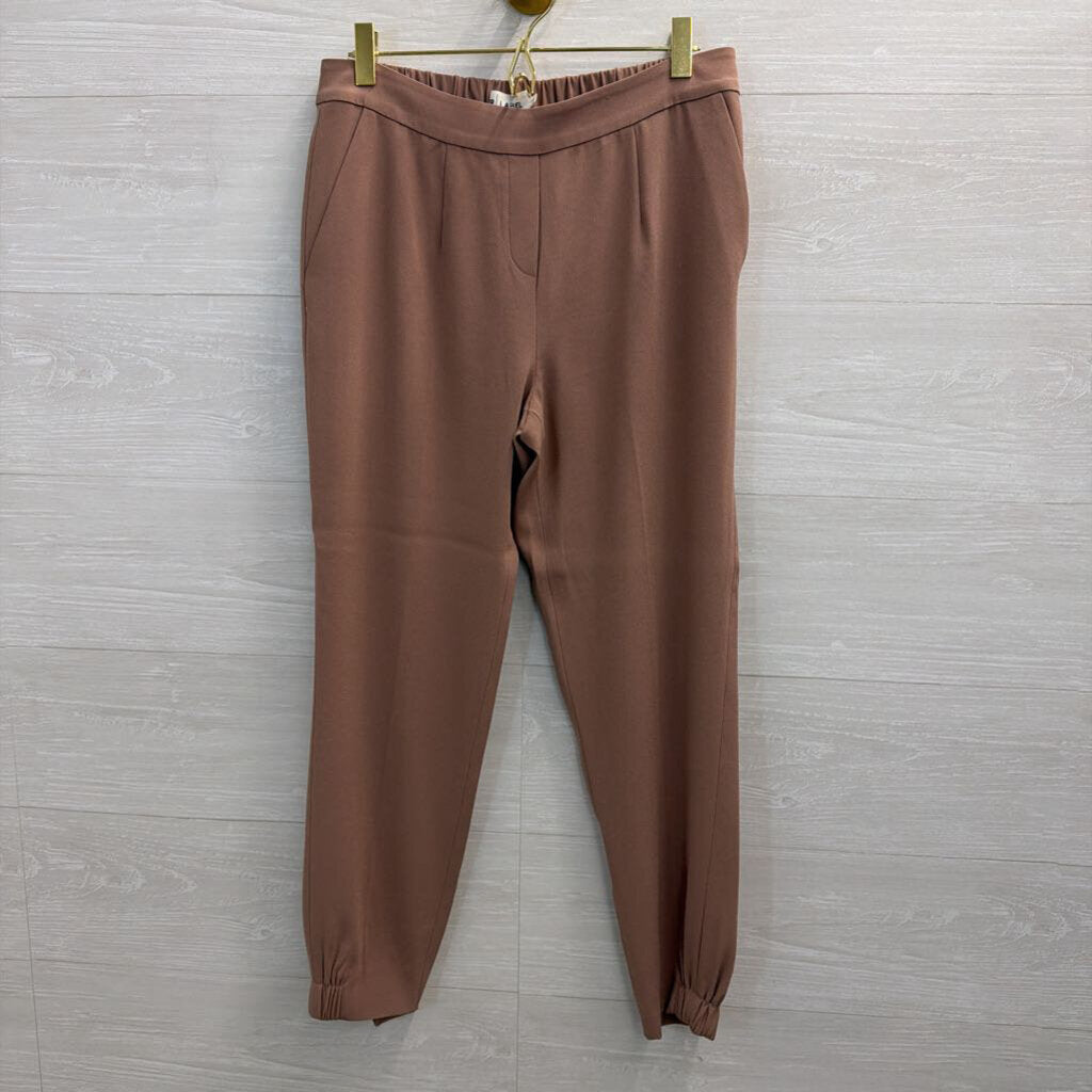 R Label Brown Jogger Pull On Trouser Pants Small