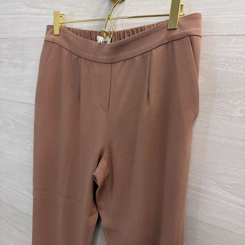 R Label Brown Jogger Pull On Trouser Pants Small