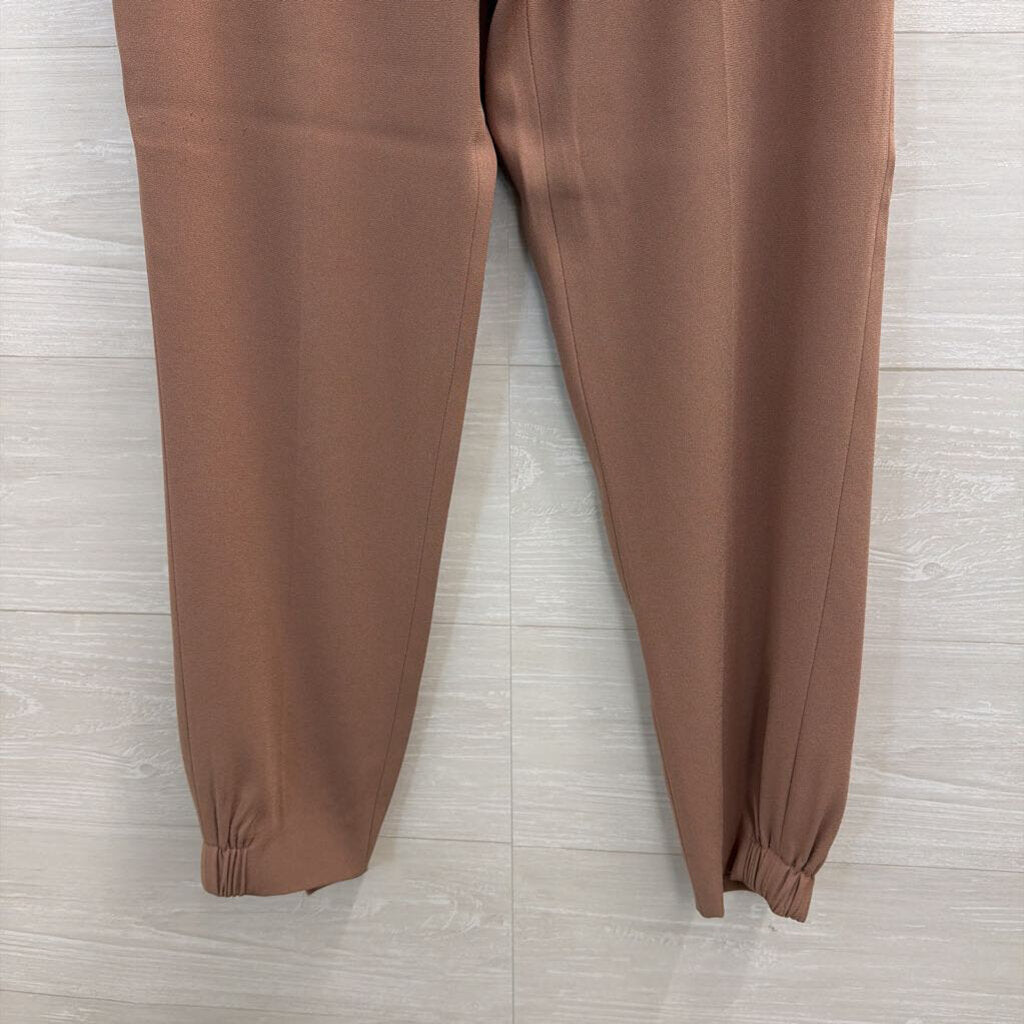 R Label Brown Jogger Pull On Trouser Pants Small