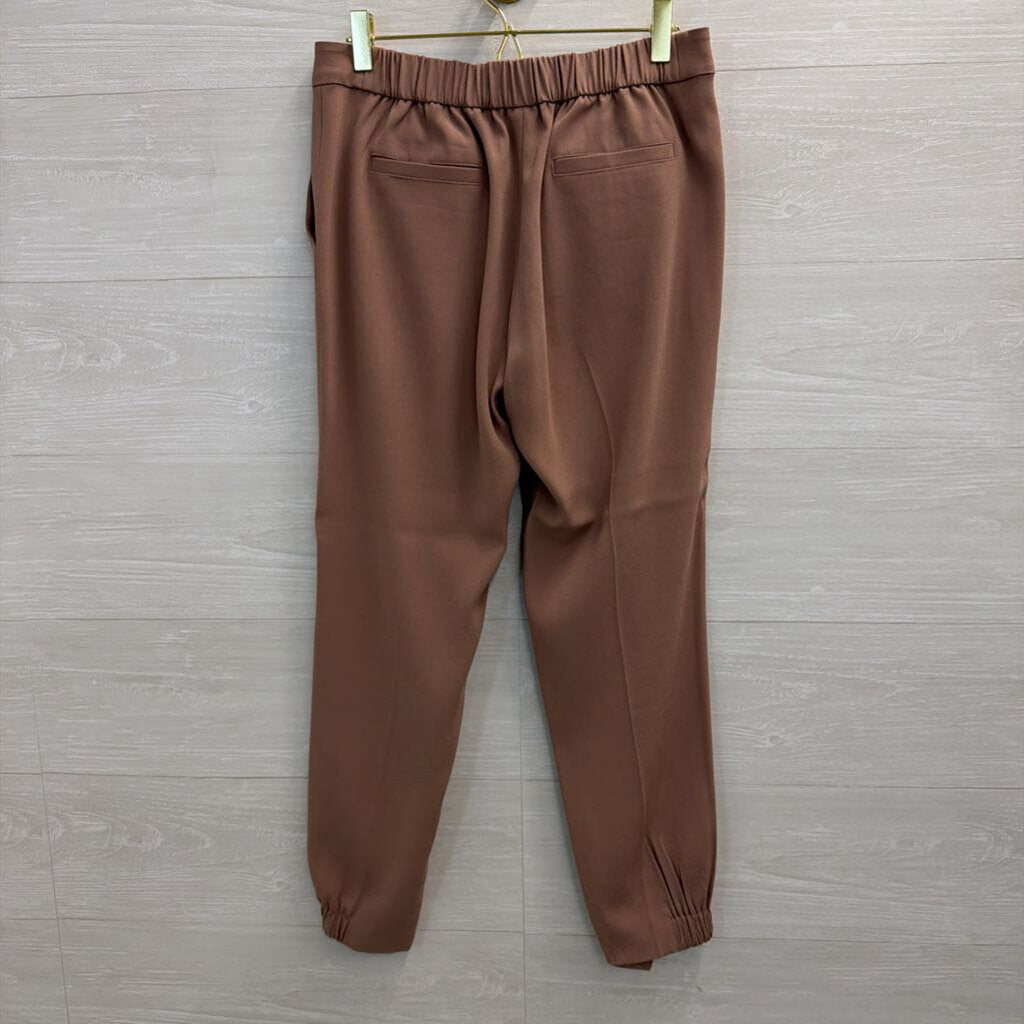 R Label Brown Jogger Pull On Trouser Pants Small