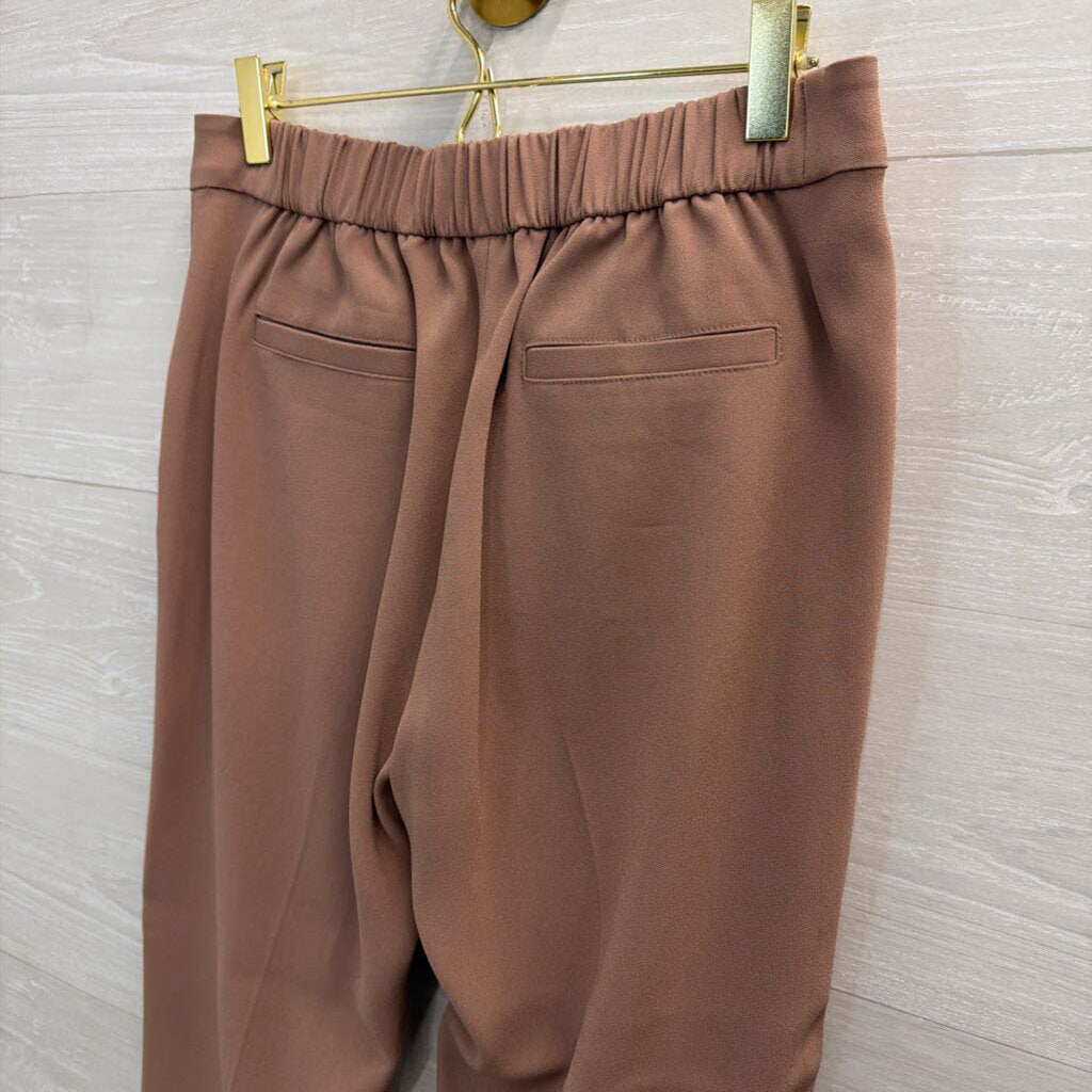 R Label Brown Jogger Pull On Trouser Pants Small