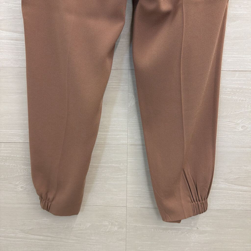 R Label Brown Jogger Pull On Trouser Pants Small