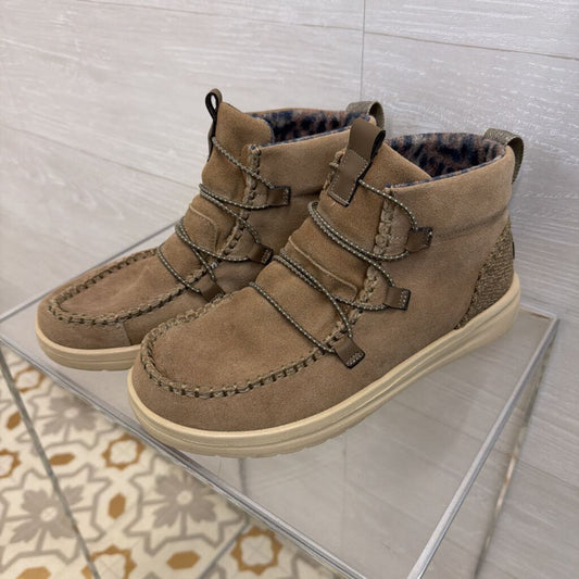 Hey Dude Brown Suede Eloise Boots 9