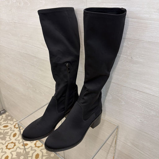 Donald Pliner Black Zela Stretch Knee High Boots 8