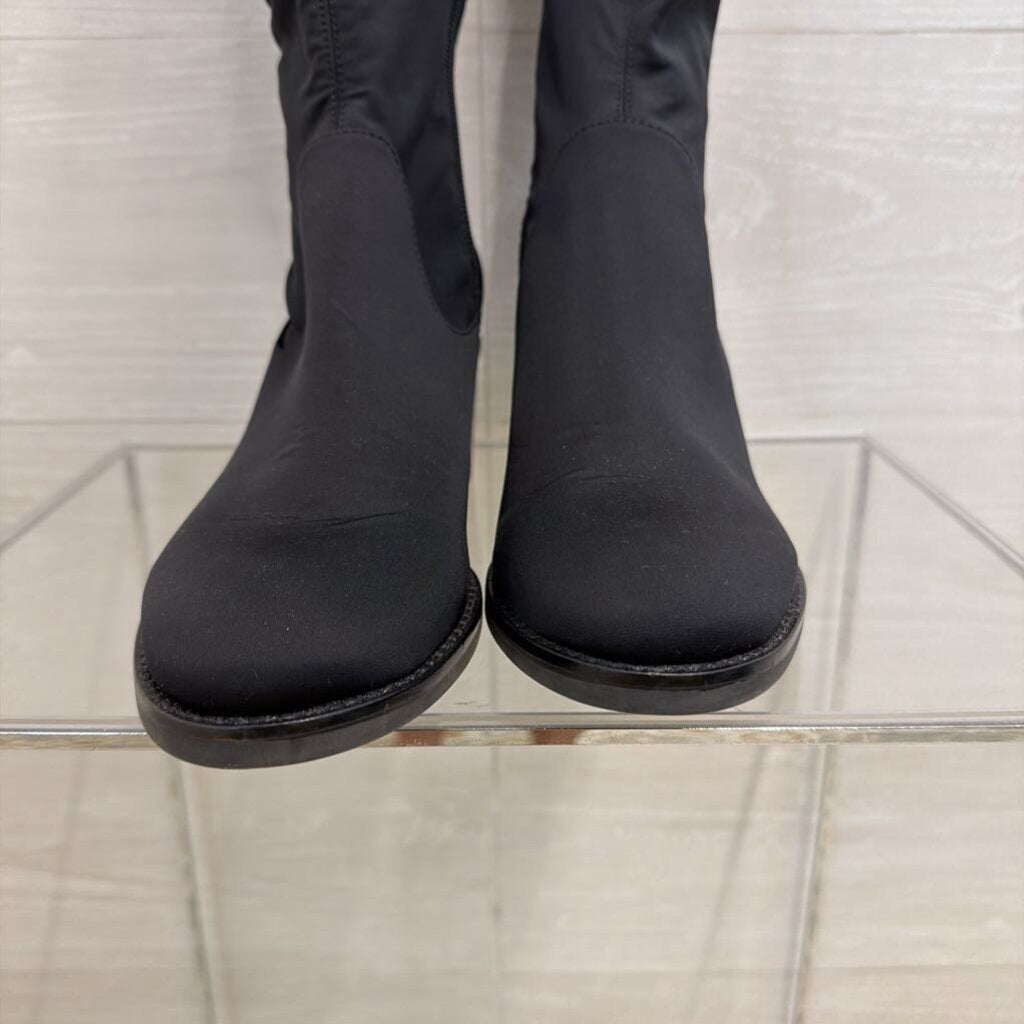 Donald Pliner Black Zela Stretch Knee High Boots 8