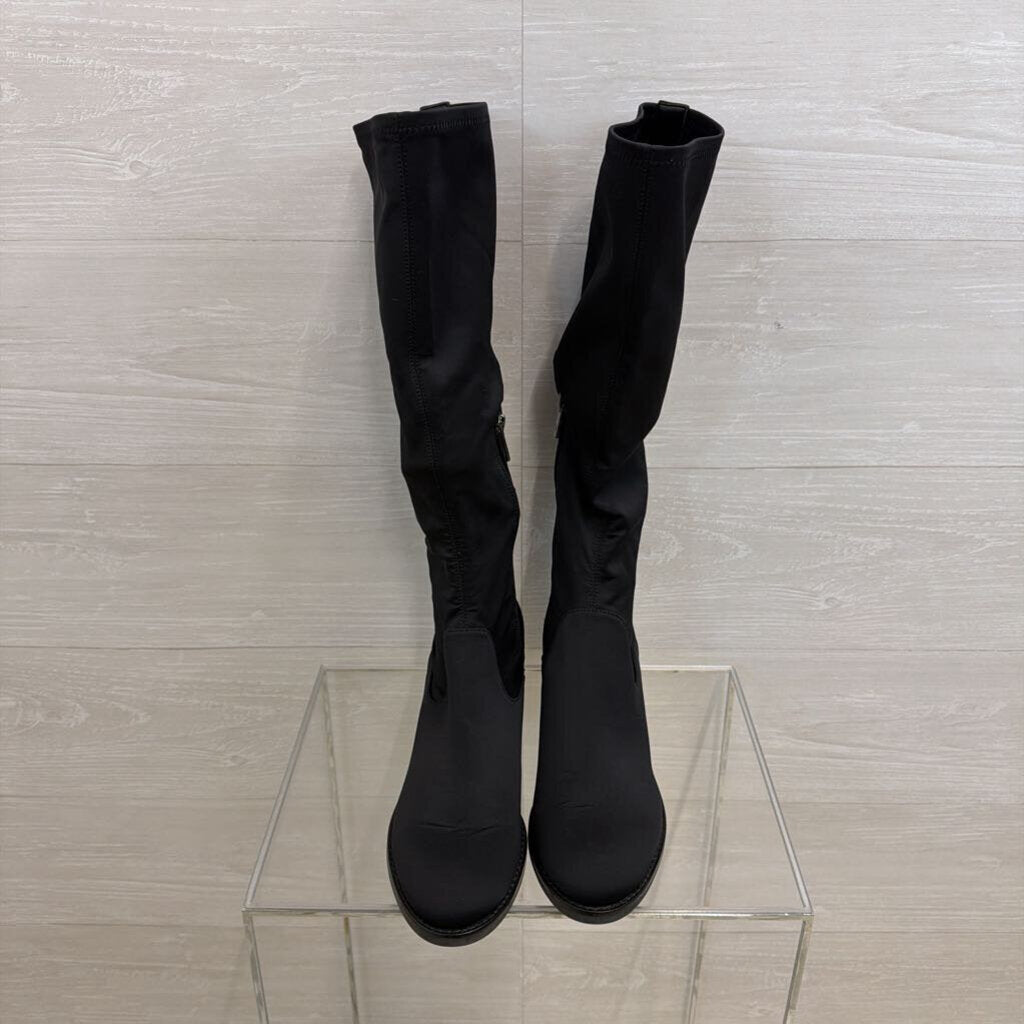 Donald Pliner Black Zela Stretch Knee High Boots 8