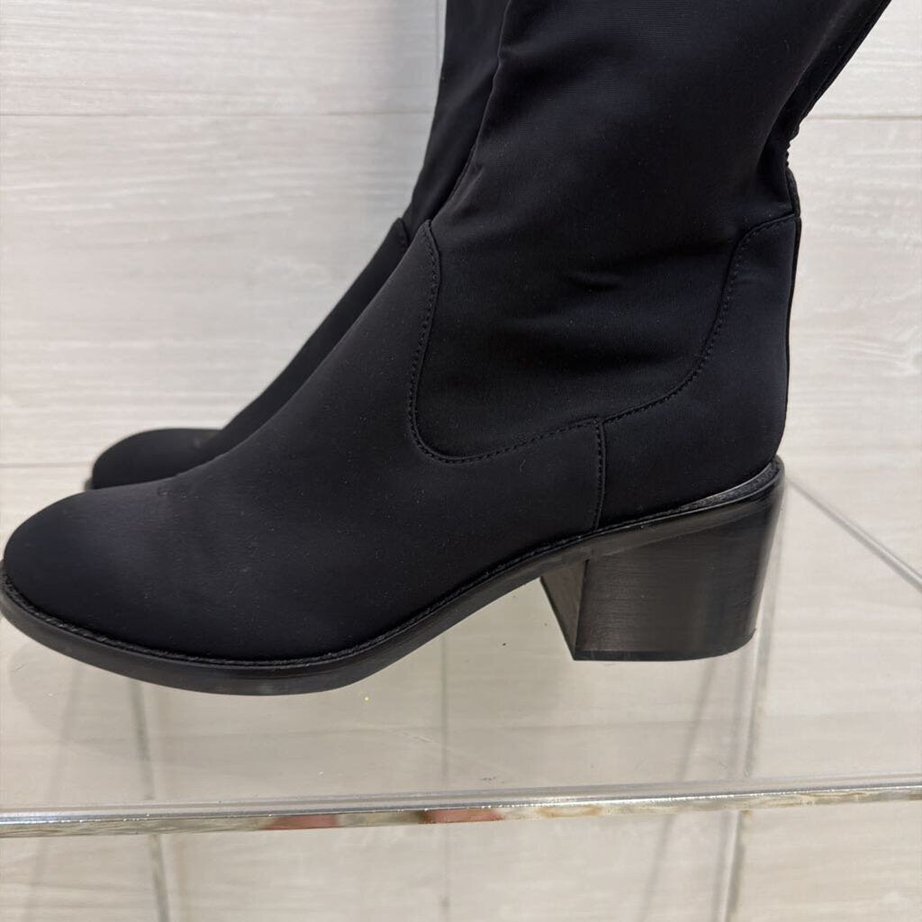 Donald Pliner Black Zela Stretch Knee High Boots 8