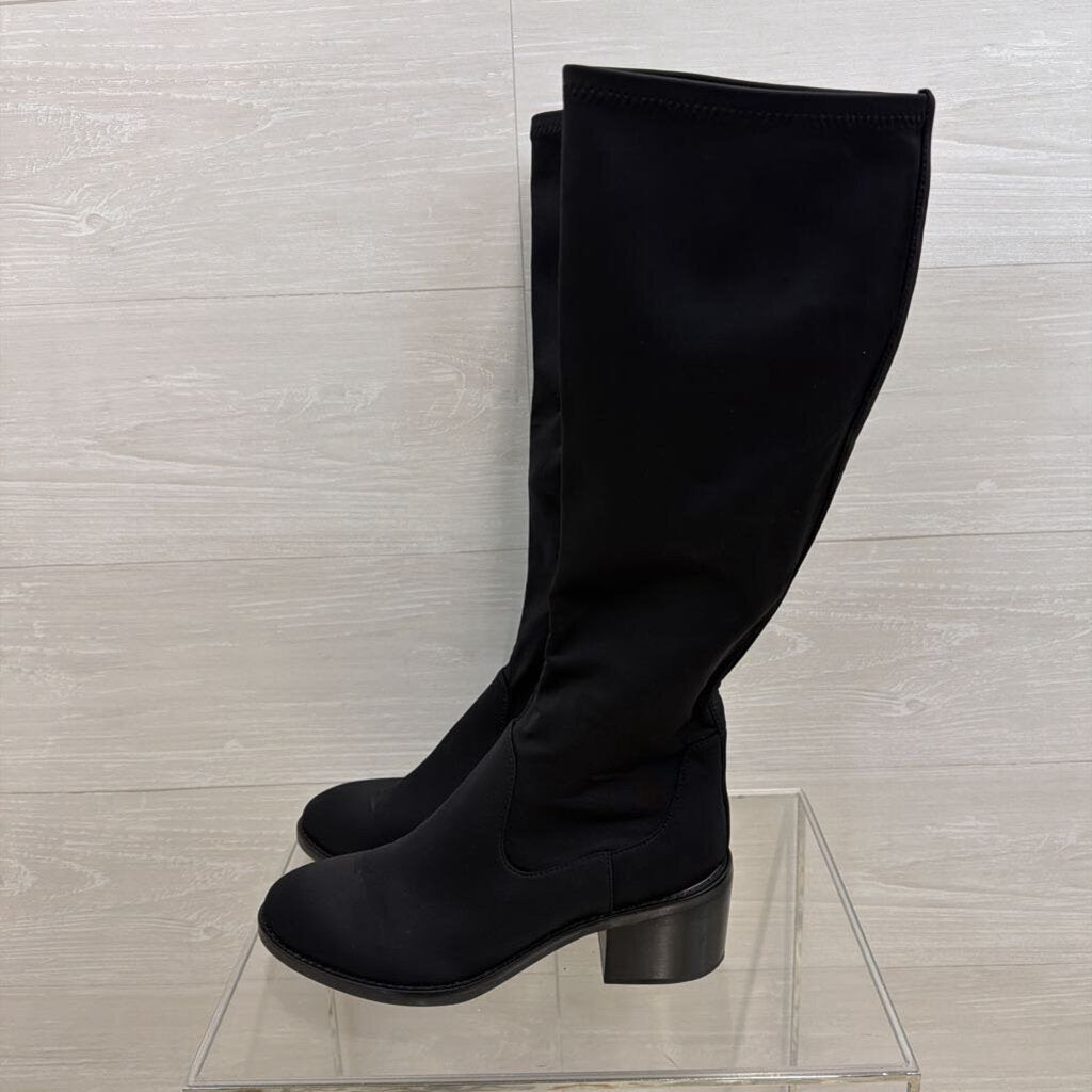 Donald Pliner Black Zela Stretch Knee High Boots 8