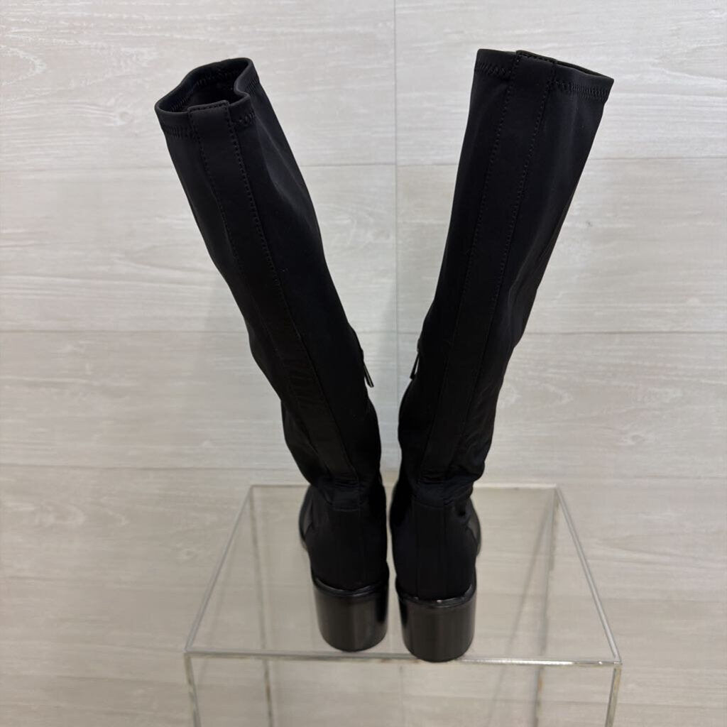Donald Pliner Black Zela Stretch Knee High Boots 8