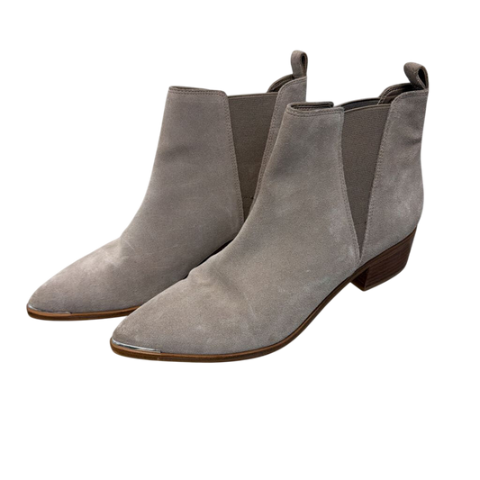 Marc Fisher Grey Suede LTD Yale Point Toe Chelsea Booties 8.5