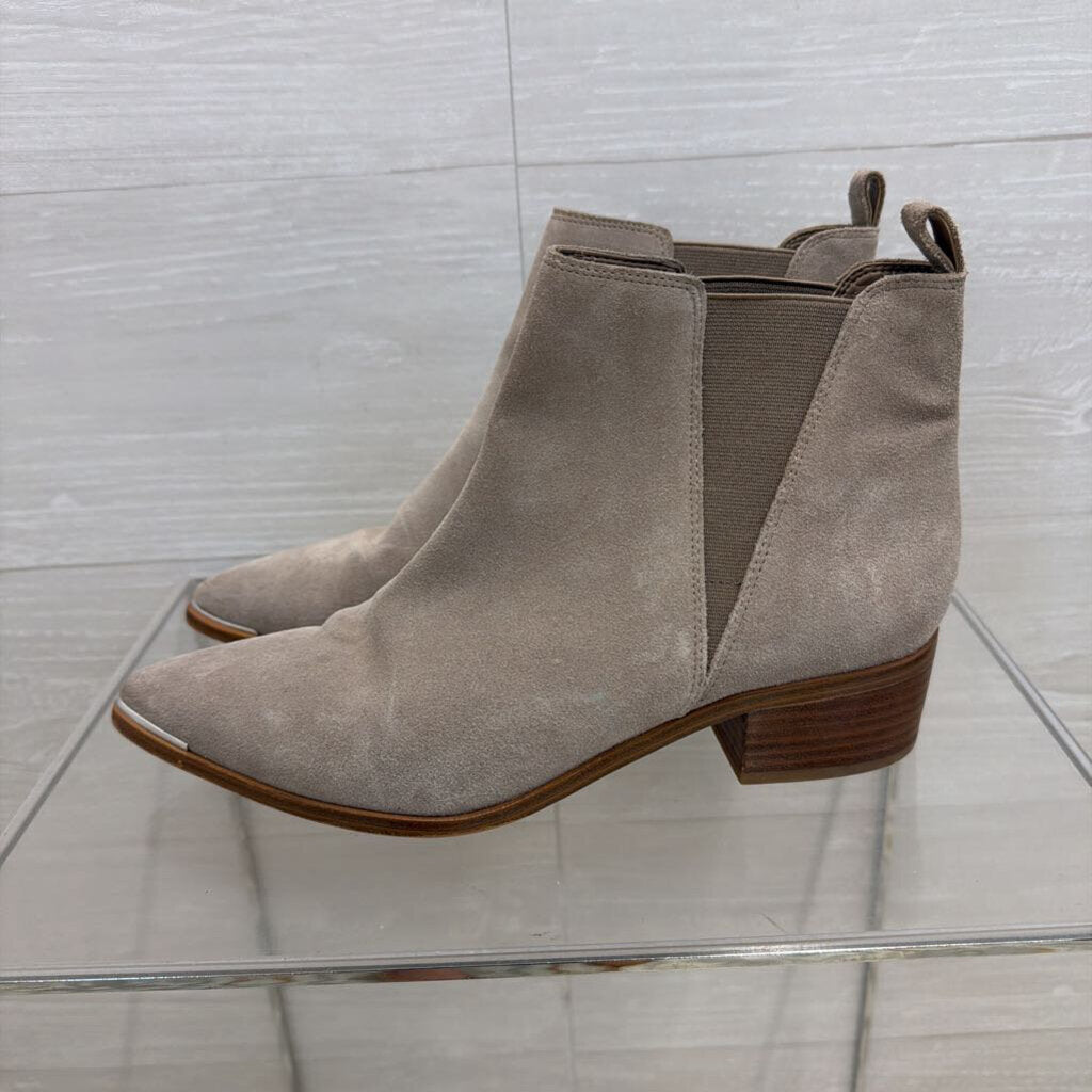 Marc Fisher Grey Suede LTD Yale Point Toe Chelsea Booties 8.5