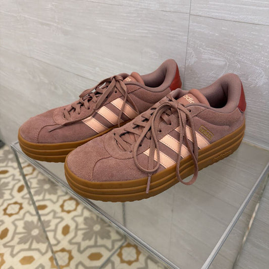 Adidas Purple Suede VL Court Bold Platform Sneakers 8.5