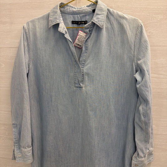 Rag and Bone Light Wash Chambray Long Sleeve Dress Medium