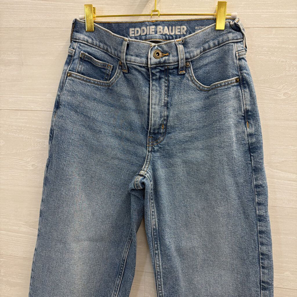 Eddie Bauer Light Wash Authentic Voyager High Rise Crop Jeans 4