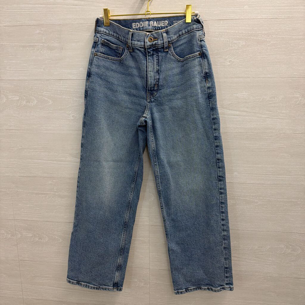 Eddie Bauer Light Wash Authentic Voyager High Rise Crop Jeans 4