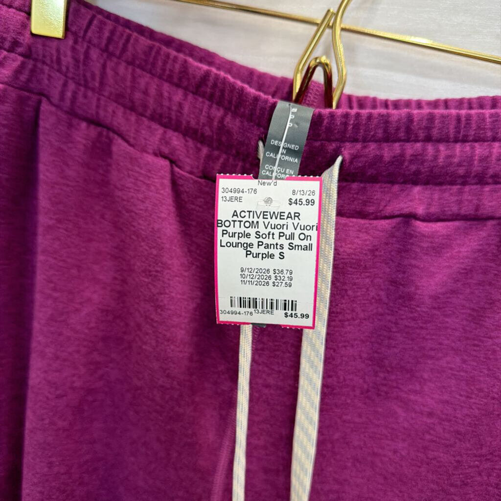 Vuori Purple Soft Pull On Lounge Pants Small