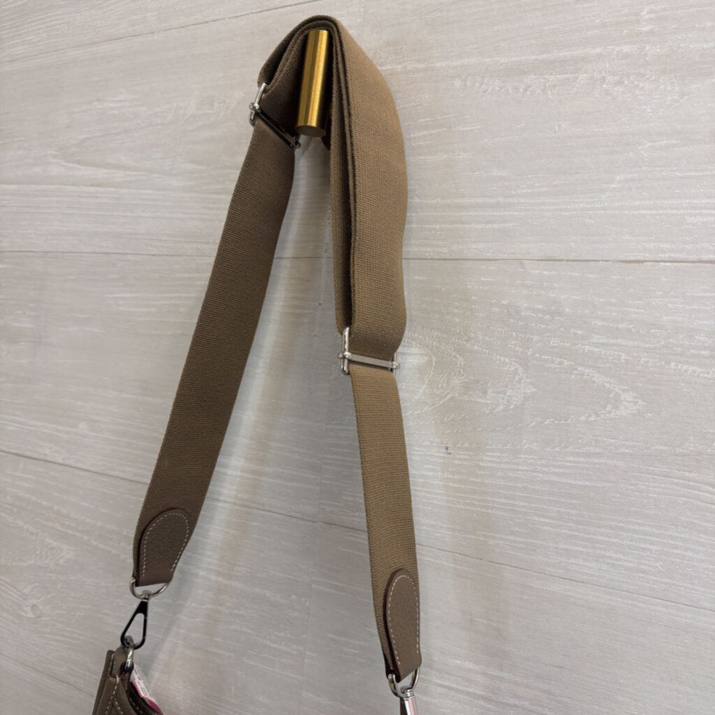 Hermes Etoupe Leather Evelyne PM 29 Purse