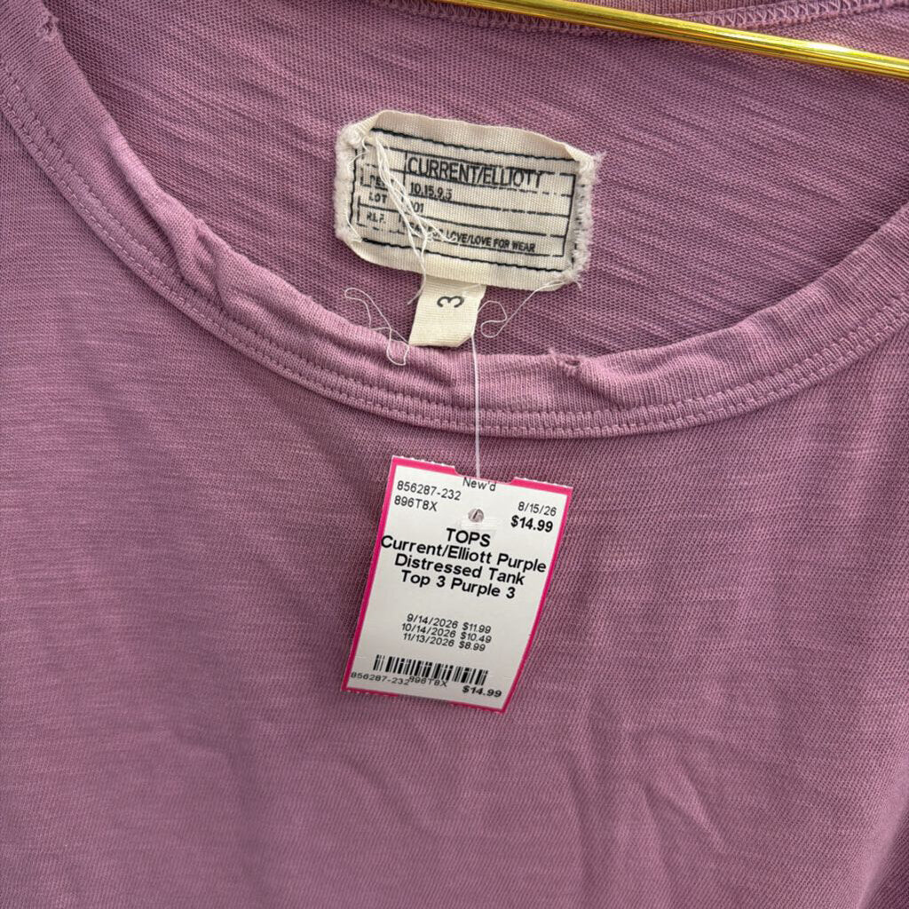 Purple Distressed Tank Top 3