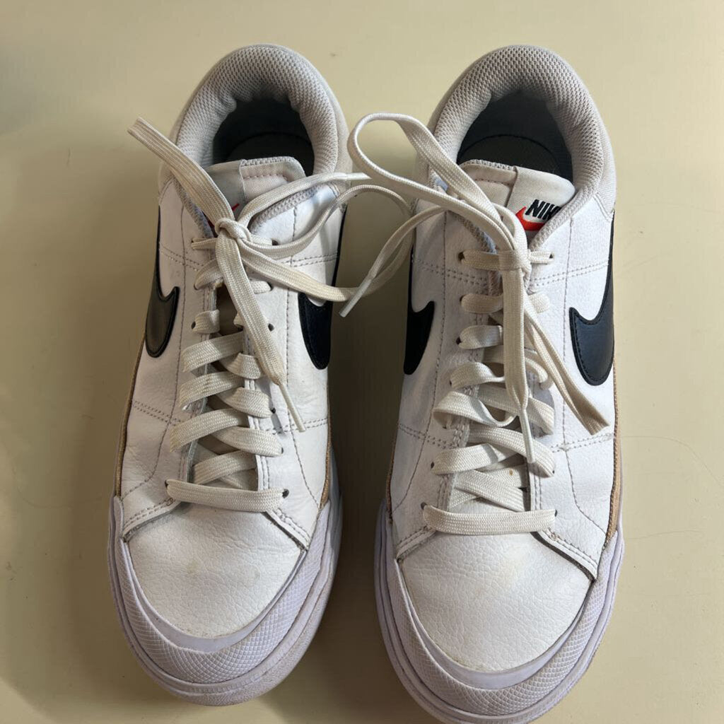 Nike White/ Black Court Legacy Lift Platform Sneakers 9