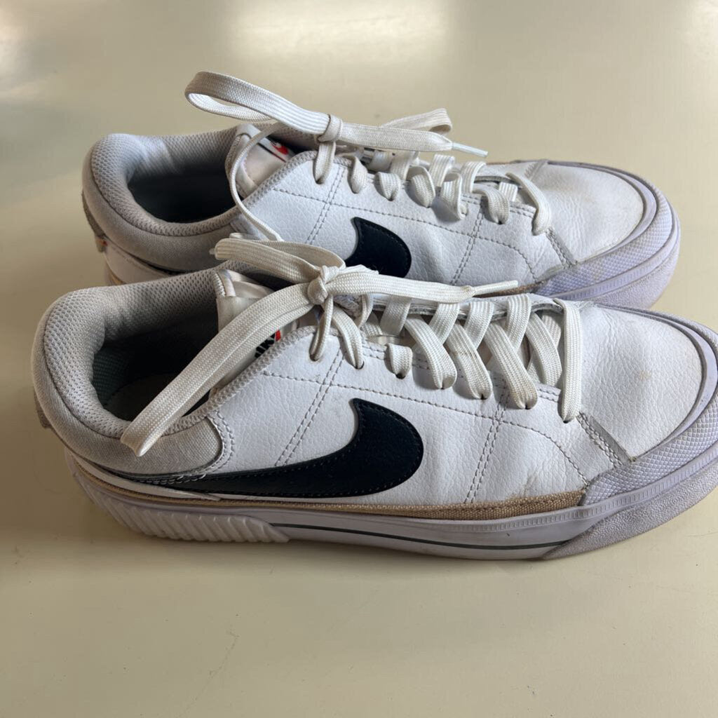 Nike White/ Black Court Legacy Lift Platform Sneakers 9
