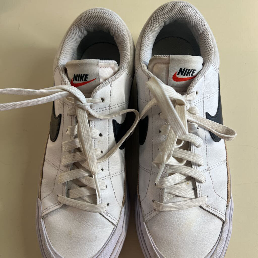 Nike White/ Black Court Legacy Lift Platform Sneakers 9