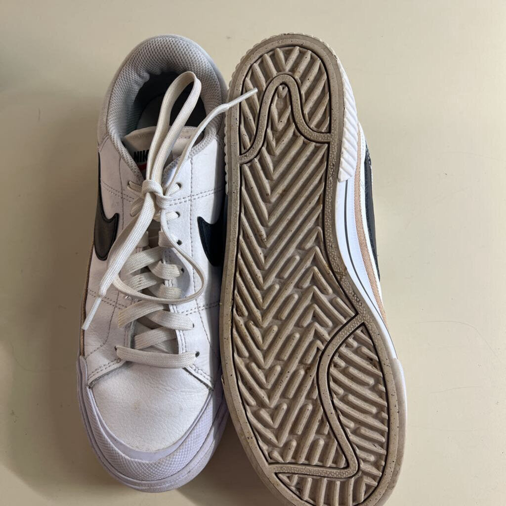 Nike White/ Black Court Legacy Lift Platform Sneakers 9