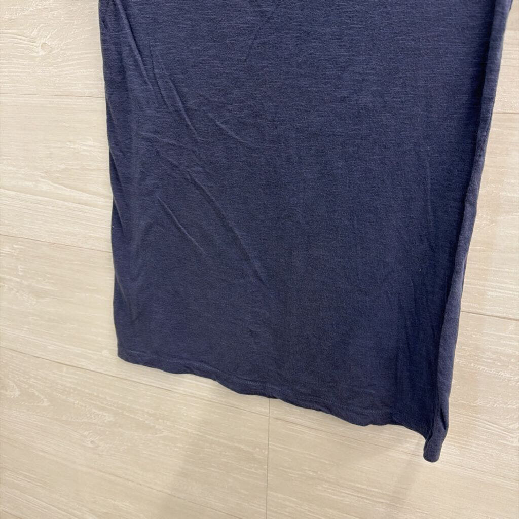 Loft Blue Embellished Neckline Short Sleeve Top Extra Small