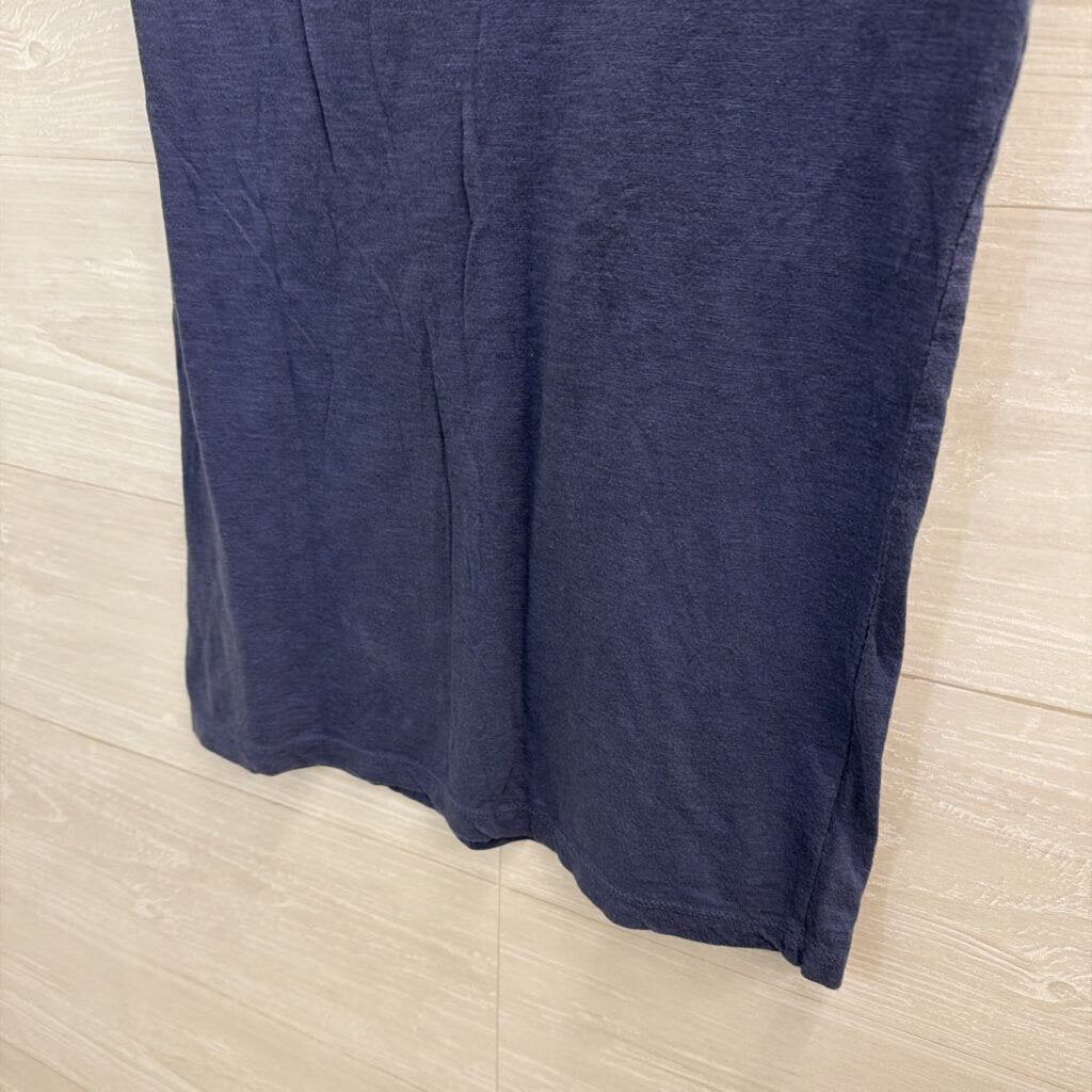 Loft Blue Embellished Neckline Short Sleeve Top Extra Small