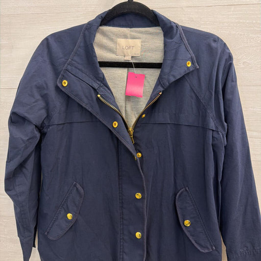 Loft Navy/ Gold Utility Jacket Small Petite