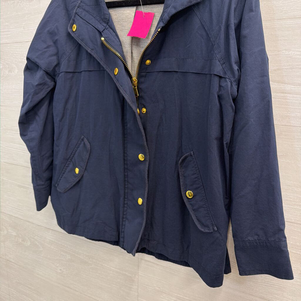 Loft Navy/ Gold Utility Jacket Small Petite