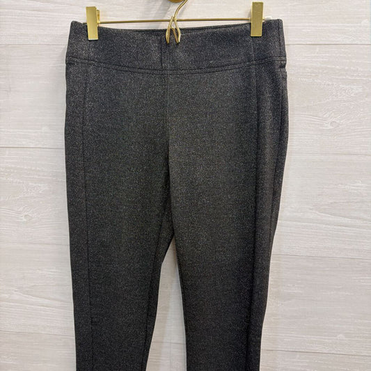 Loft Black/ Silver Shimmer Pull On Legging Pants Small