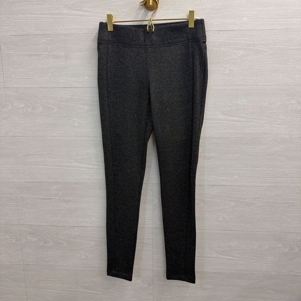 Loft Black/ Silver Shimmer Pull On Legging Pants Small
