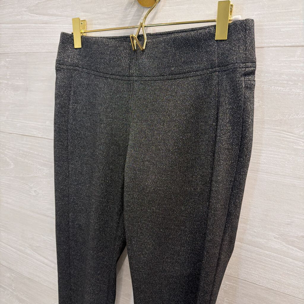 Loft Black/ Silver Shimmer Pull On Legging Pants Small