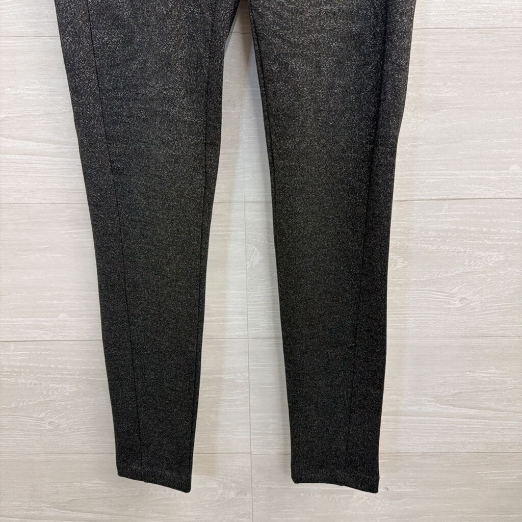 Loft Black/ Silver Shimmer Pull On Legging Pants Small