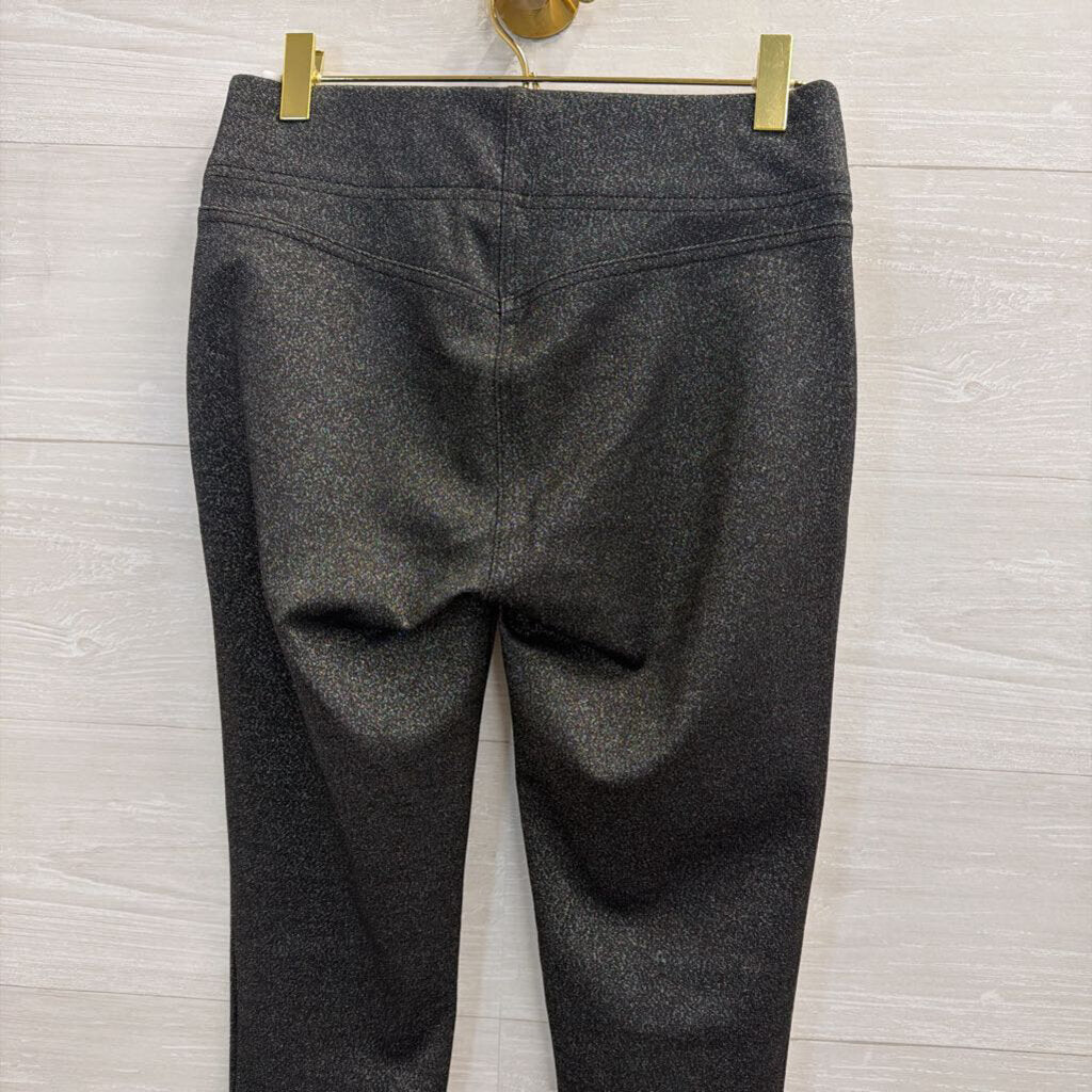 Loft Black/ Silver Shimmer Pull On Legging Pants Small
