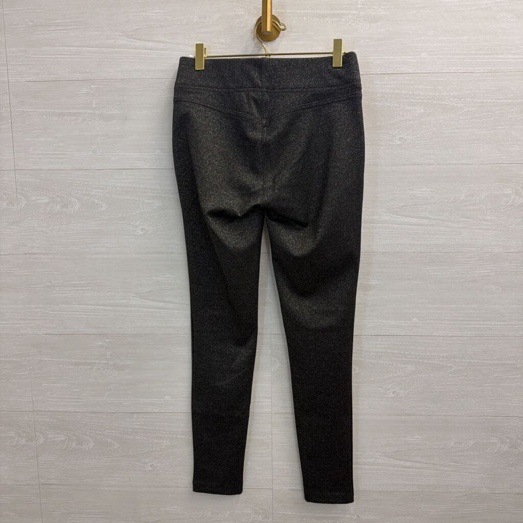 Loft Black/ Silver Shimmer Pull On Legging Pants Small