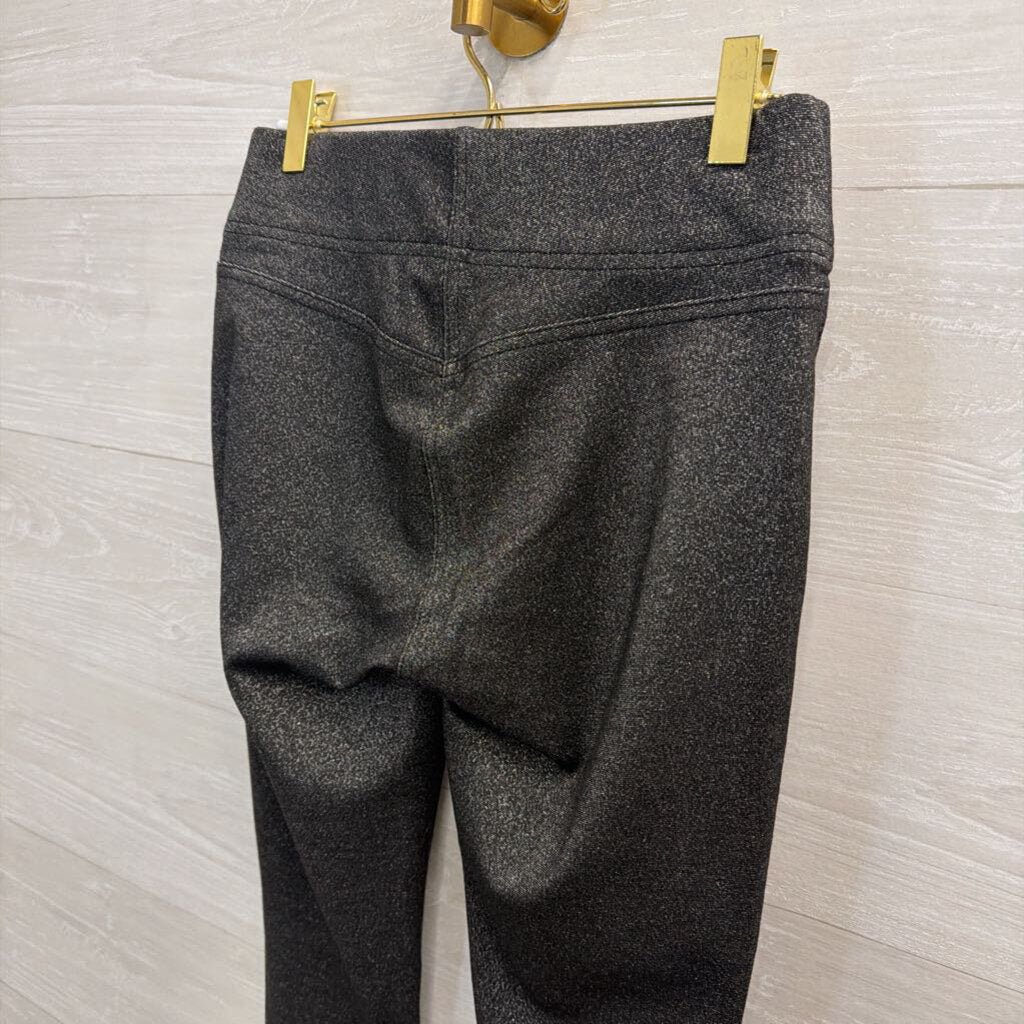 Loft Black/ Silver Shimmer Pull On Legging Pants Small