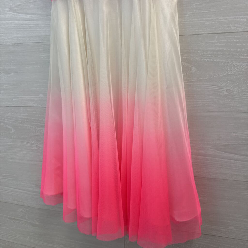 Scala White/ Pink Sequin Ombre Short Formal Dress 4