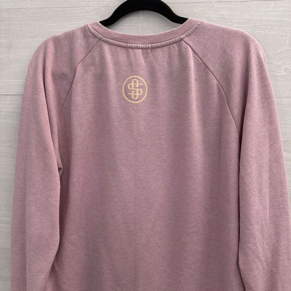 Simply Southern Purple Grateful Heart Crewneck Sweatshirt Small