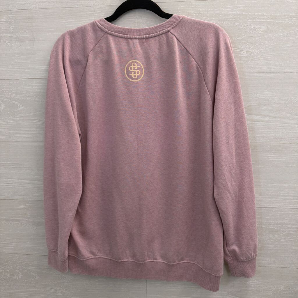Simply Southern Purple Grateful Heart Crewneck Sweatshirt Small