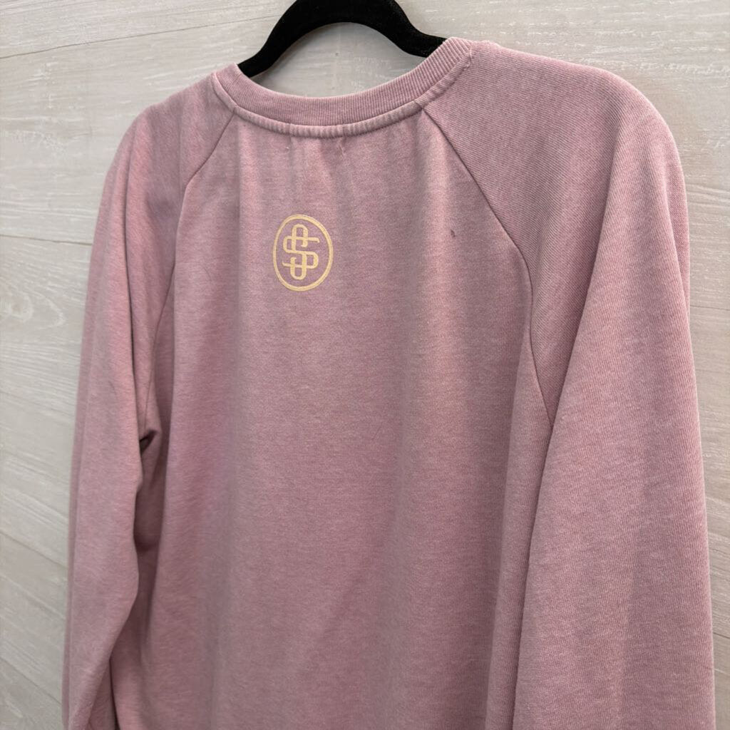 Simply Southern Purple Grateful Heart Crewneck Sweatshirt Small