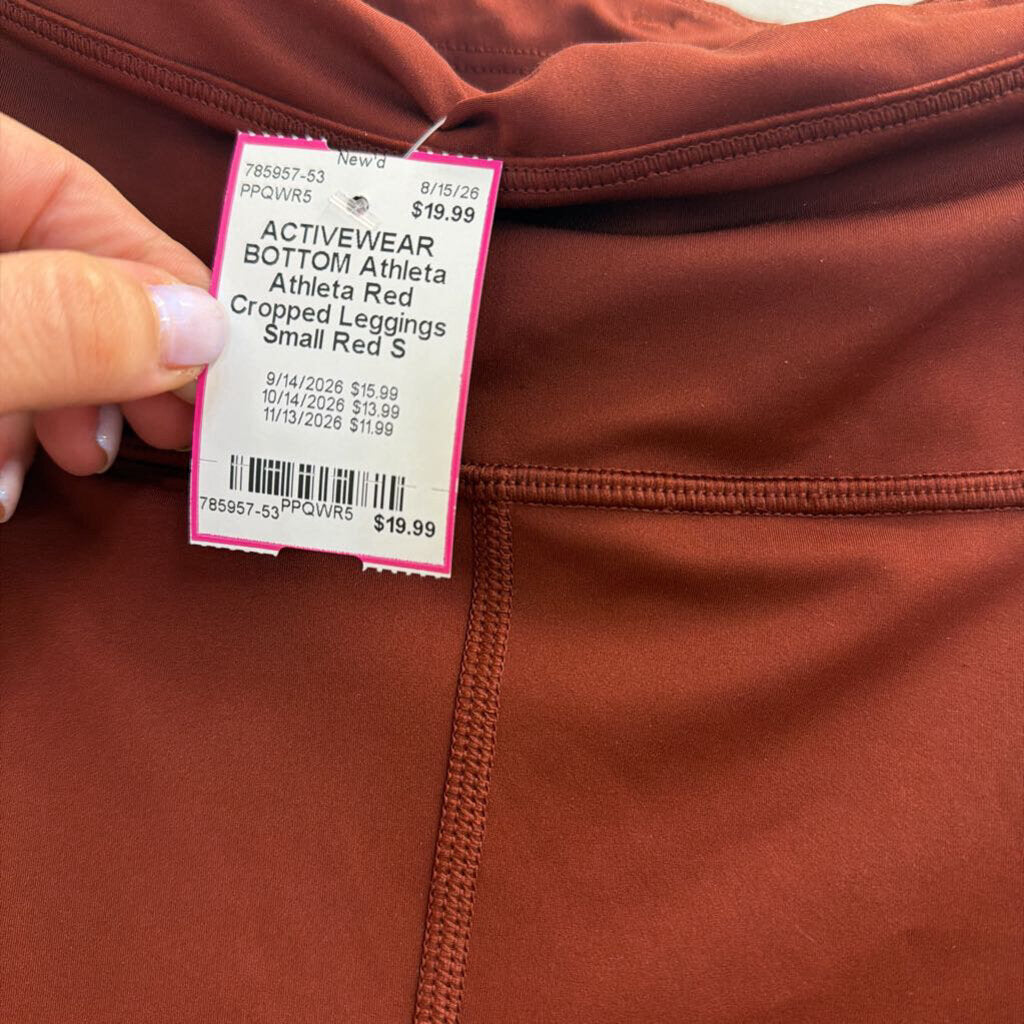 Athleta Red Cropped Leggings Small