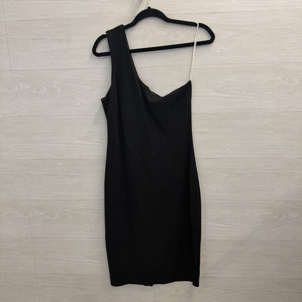 Lulus Black One Shoulder Dress Medium